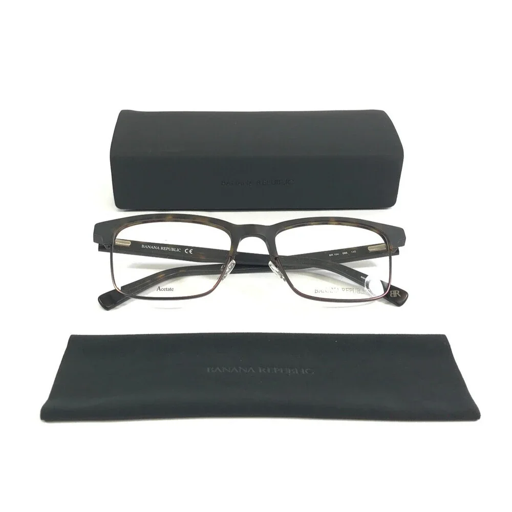 Banana Republic Eyeglasses Frames BR104 086 Brown Tortoise Rectangle 54-19-145